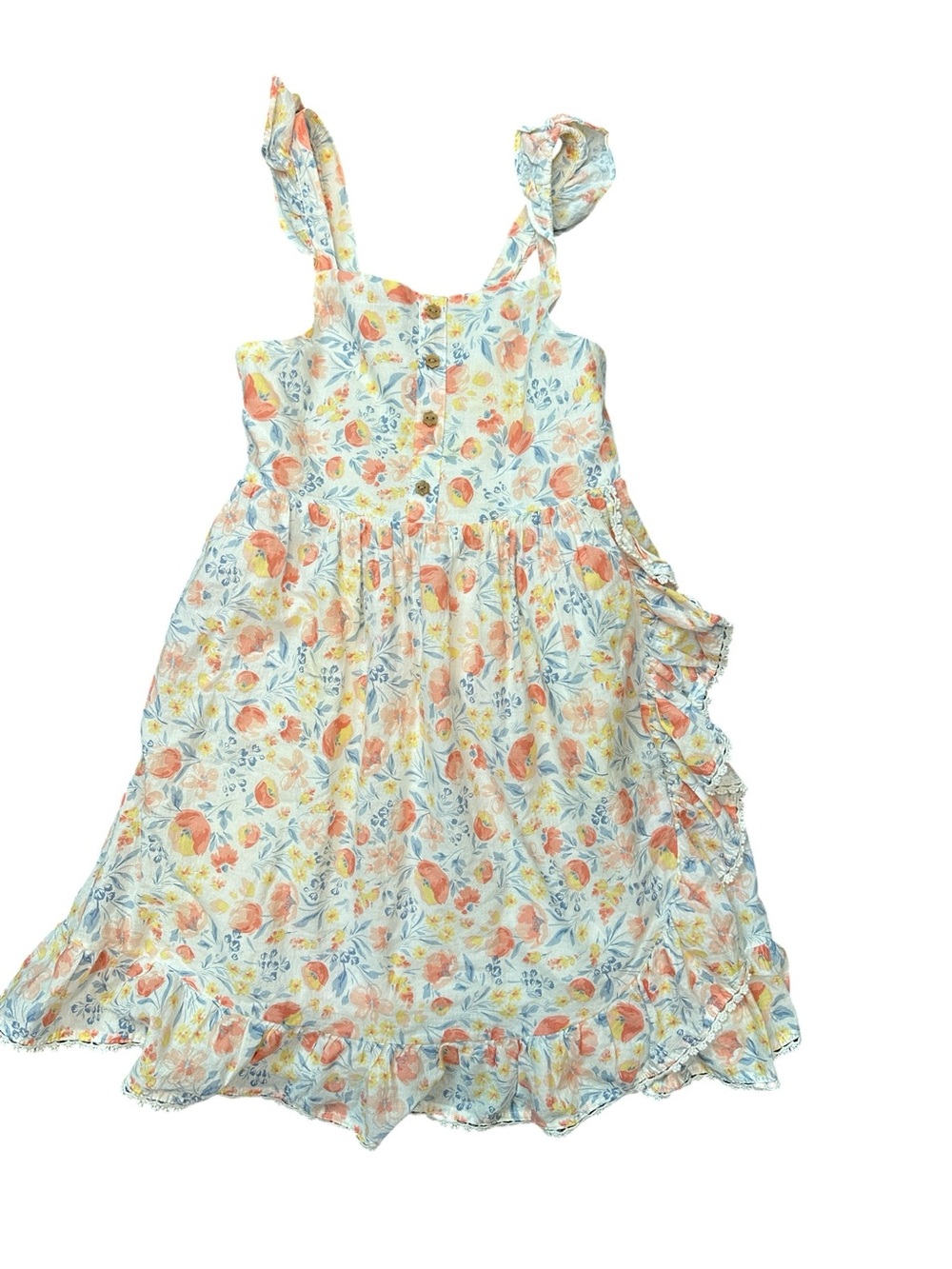 Tommy Bahama Girls’ Ruffled floral Sundress with button front Size 8